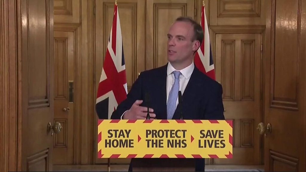 Too early to consider lockdown exit strategy, says Raab