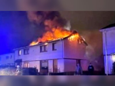Motherwell homes set alight by stray rocket firework