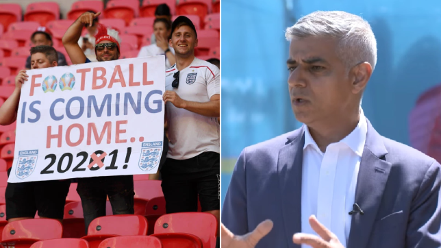 Sadiq Khan claims 90,000 fans could attend Euro 2020 final at Wembley